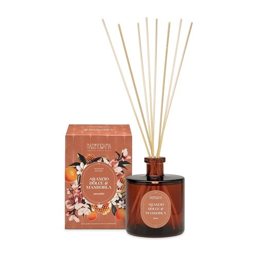 Diffusore con bastoncini Nasoterapia Arancio Dolce e Mandorla