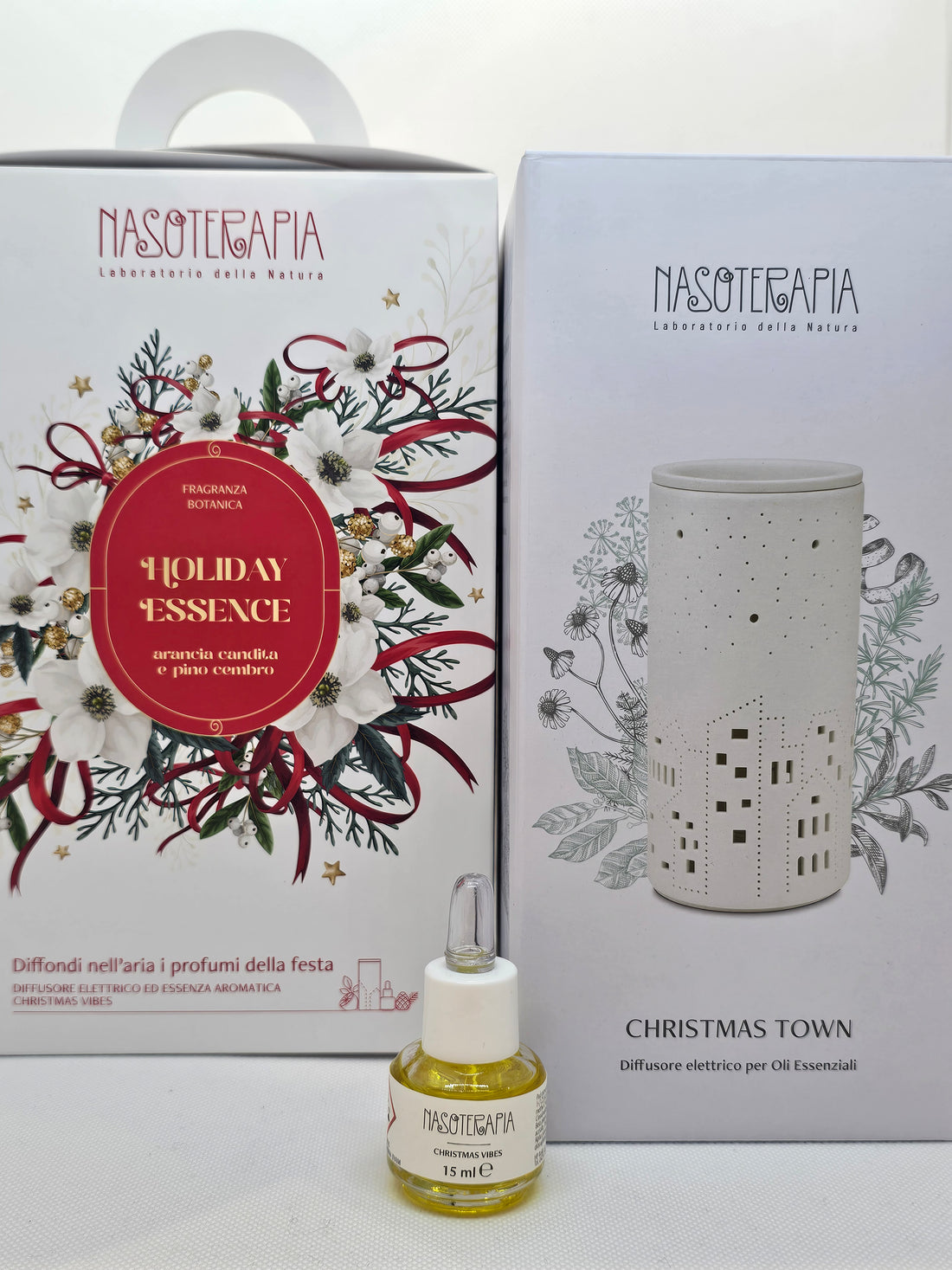 Kit Holiday Essence con diffusore elettrico Christmas Town ed essenza Christmas Vibes Nasoterapia