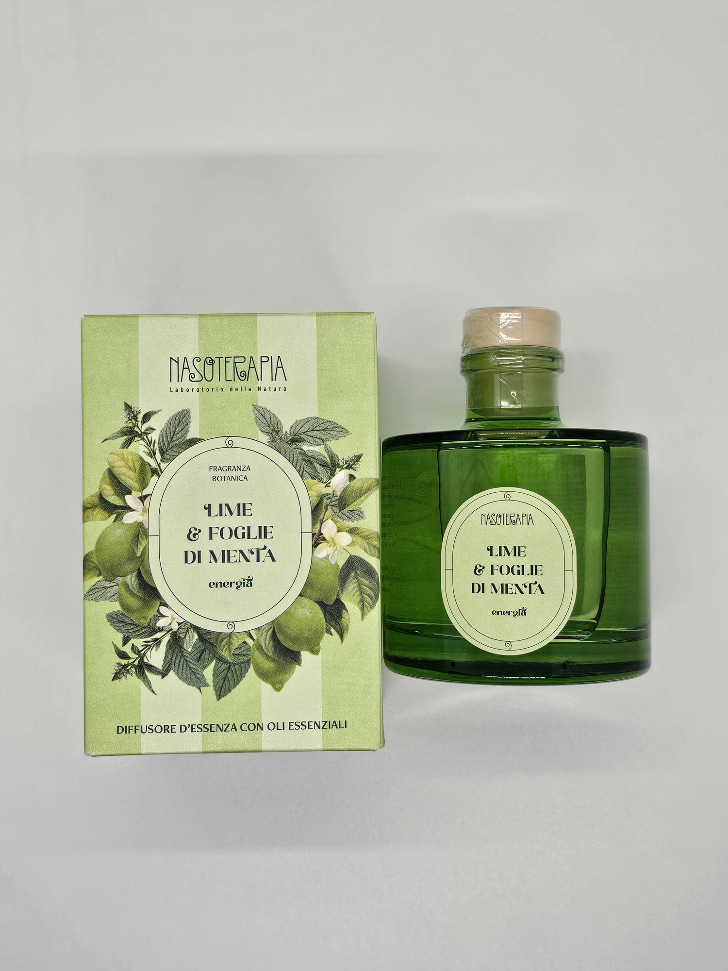 Lime e Foglie di menta profumatore a bastoncino Nasoterapia