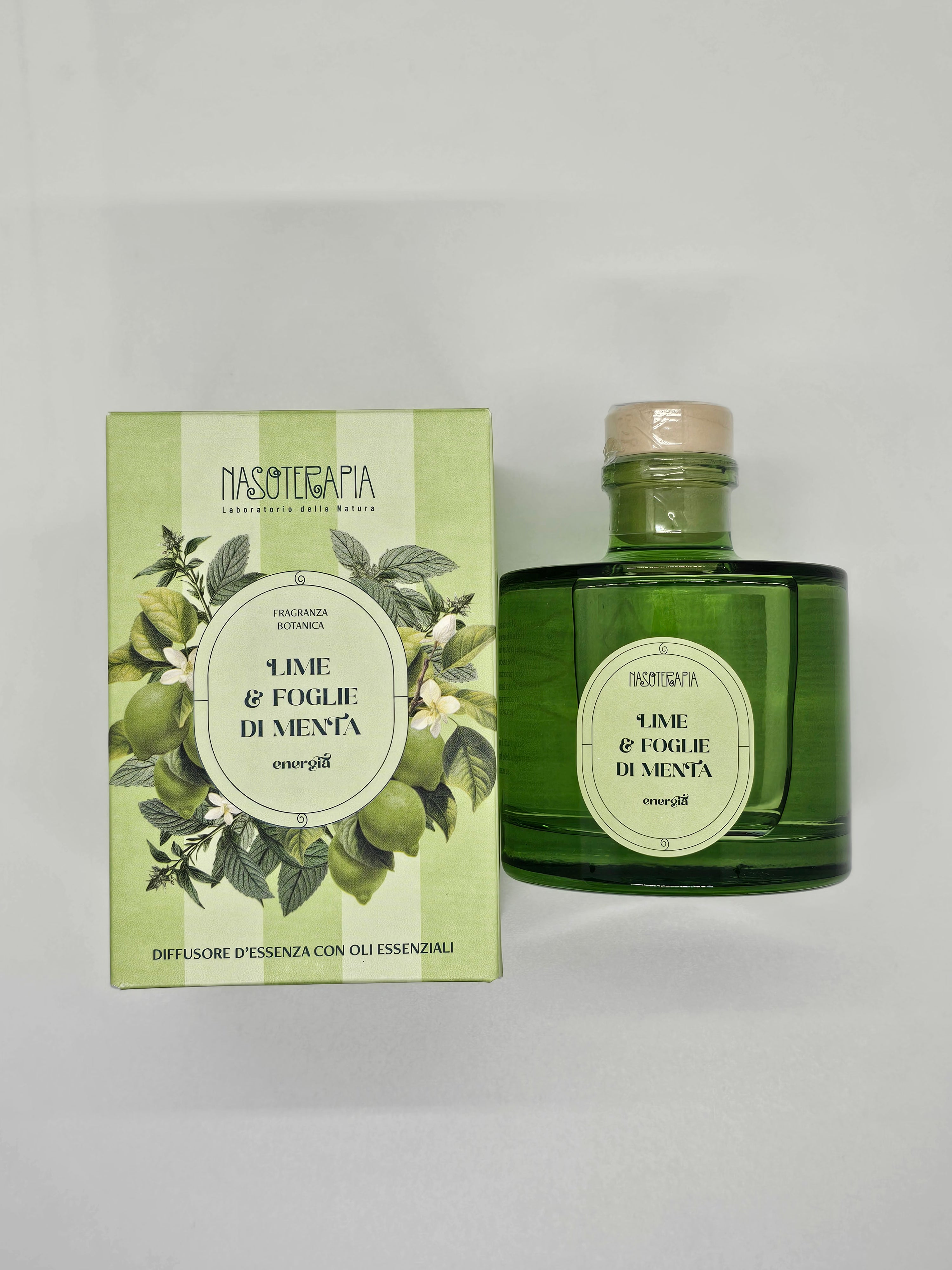 Lime e Foglie di menta profumatore a bastoncino Nasoterapia