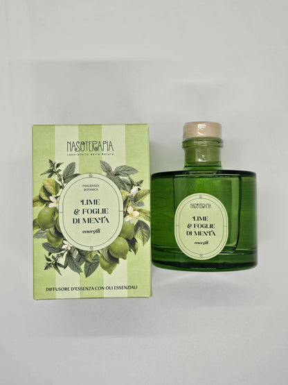 Lime e Foglie di menta profumatore a bastoncino Nasoterapia