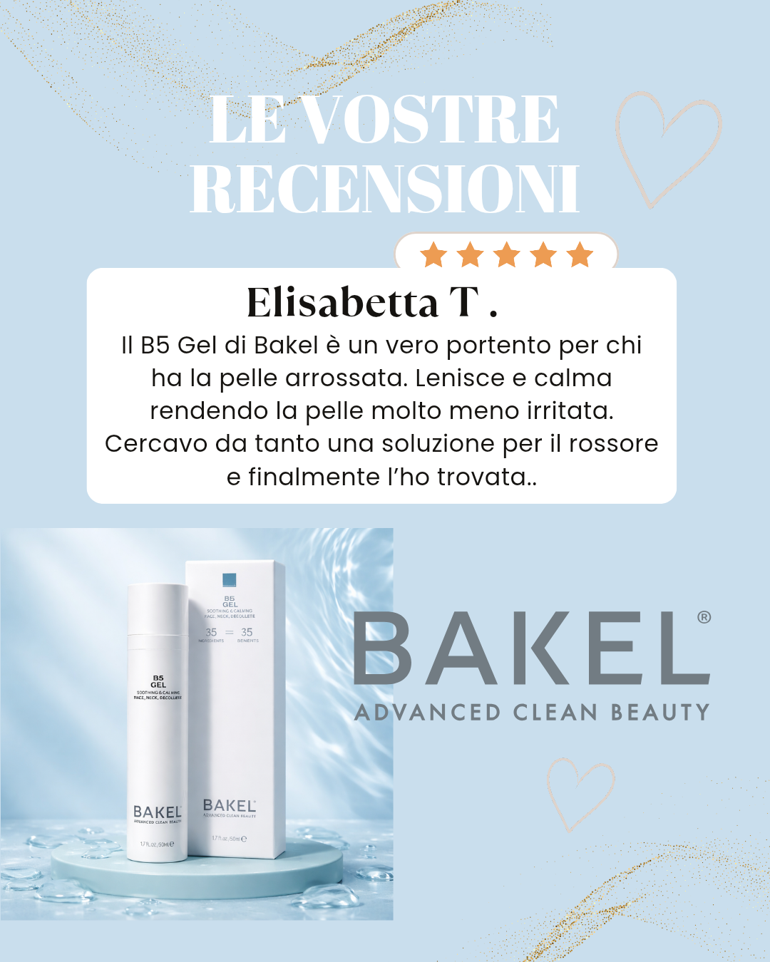 B5 Gel - Bakel Gel istantaneo anti rossore