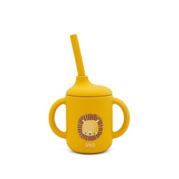 Sassi bicchiere con cannuccia in silicone - vari personaggi